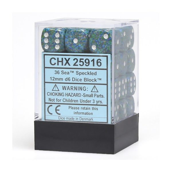 Chessex Dice D6: 12mm Speckled Sea set of 36