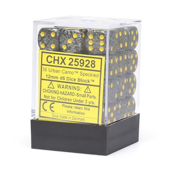Chessex Dice D6: 12mm Speckled Urban Camo set of 36
