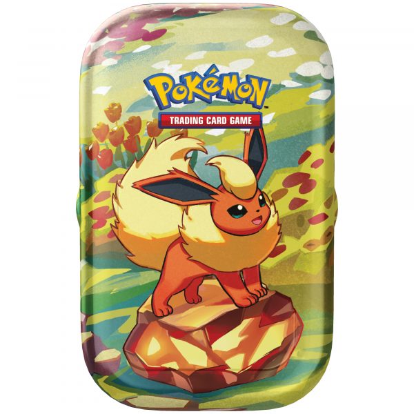Pokémon Prismatic Evolutions Flareon Mini Tin