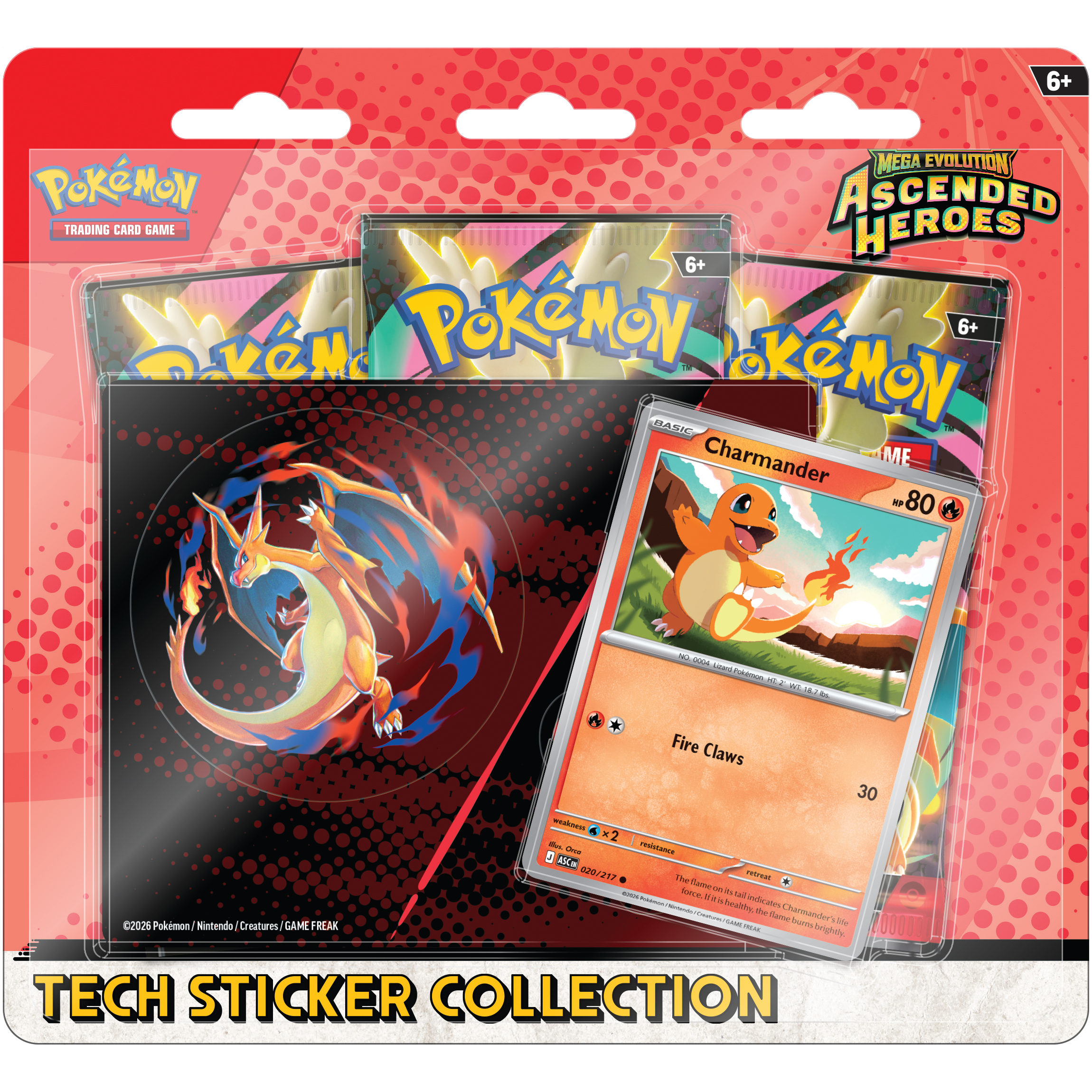 Pokémon Ascended Heroes Tech Sticker Collection: Charmander
